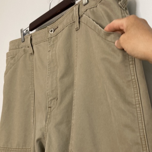 Vintage Levi's Silvertab Pants Mens 40 x 32 Beige Tan Wide Leg Carpenter Y2K - Picture 7 of 16